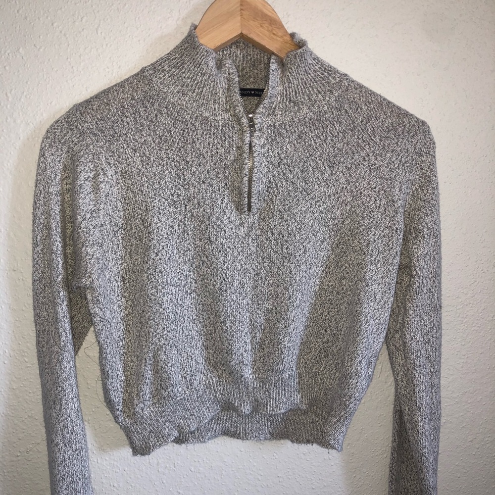 brandy melville cropped zip up